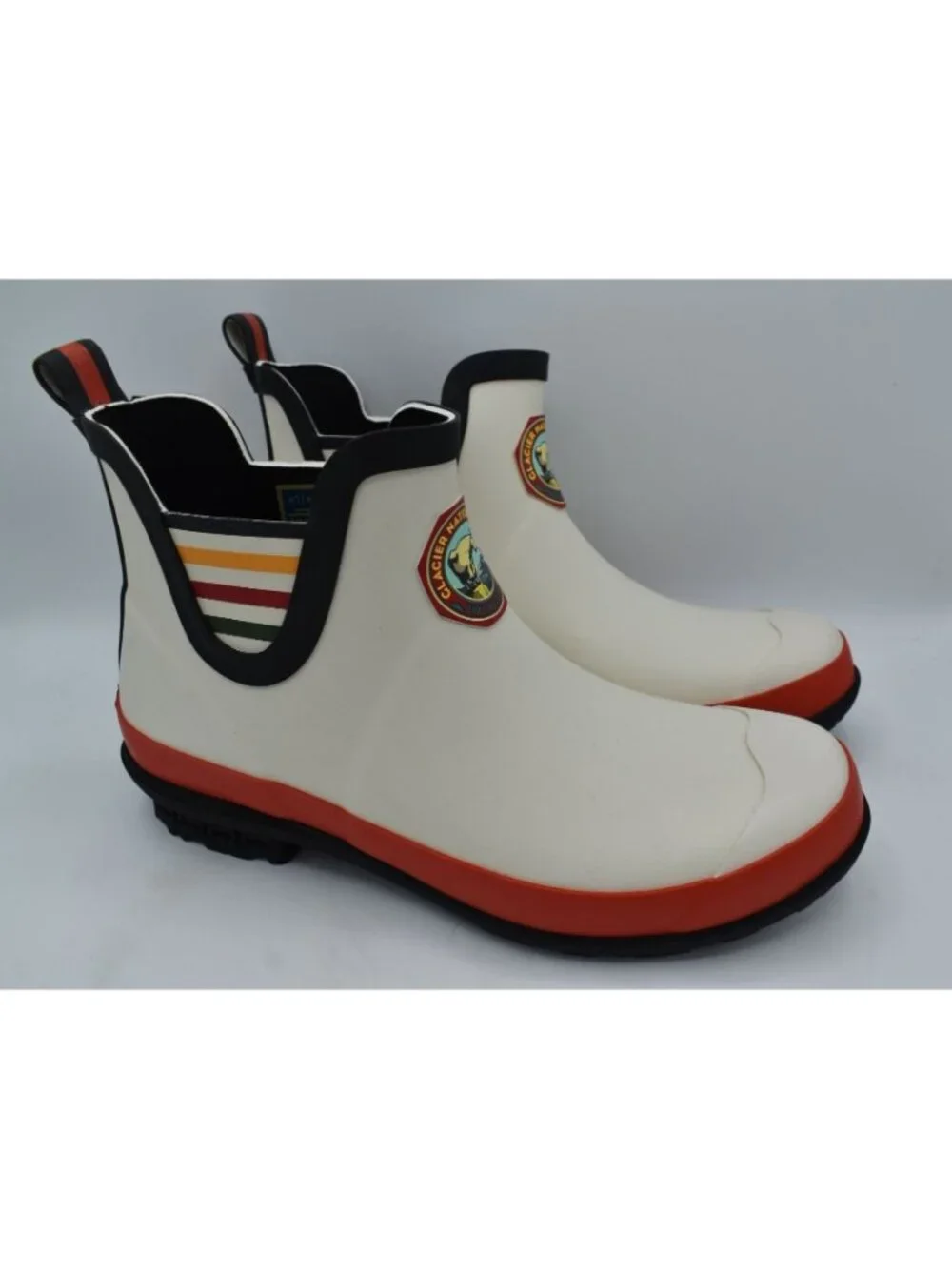 Pendleton Womens 11 Glacier National Park White Waterproof Chelsea Rain Boots